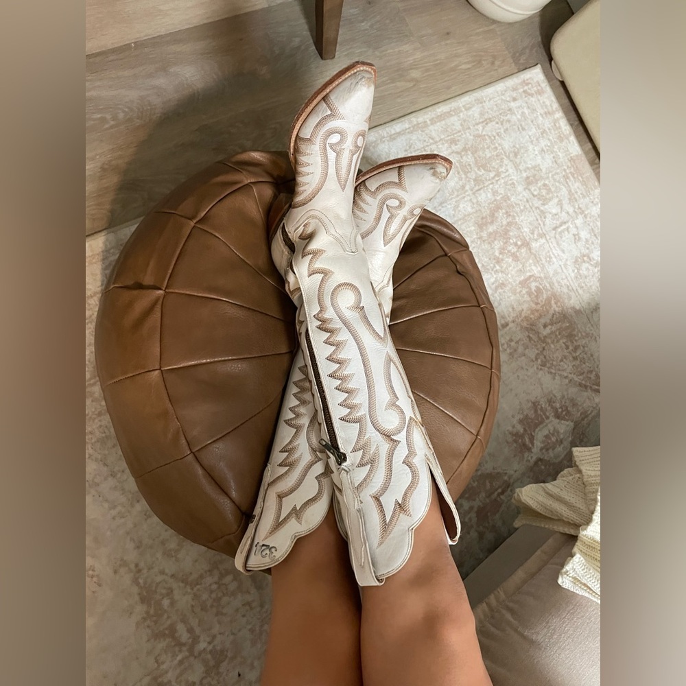 Tall White Cowgirl Boots